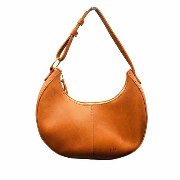 Portland Leather Tan Crescent Hobo Bag | Full Grain Leather Shoulder Bag